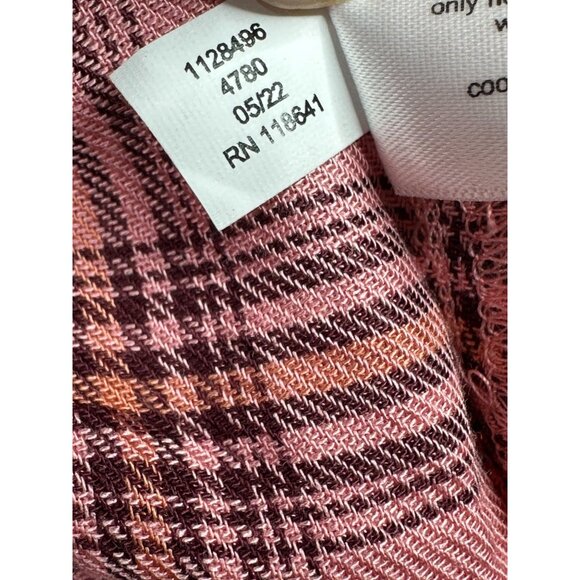 New Lane Bryant Medium‎ Sleeve Square Neck Peplum Blouse Size 22 Pink - Picture 5 of 8